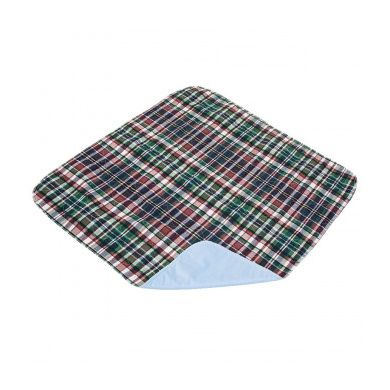 Essential Medical Quik-Sorb Reusable Underpad, Plaid, 24 X 36