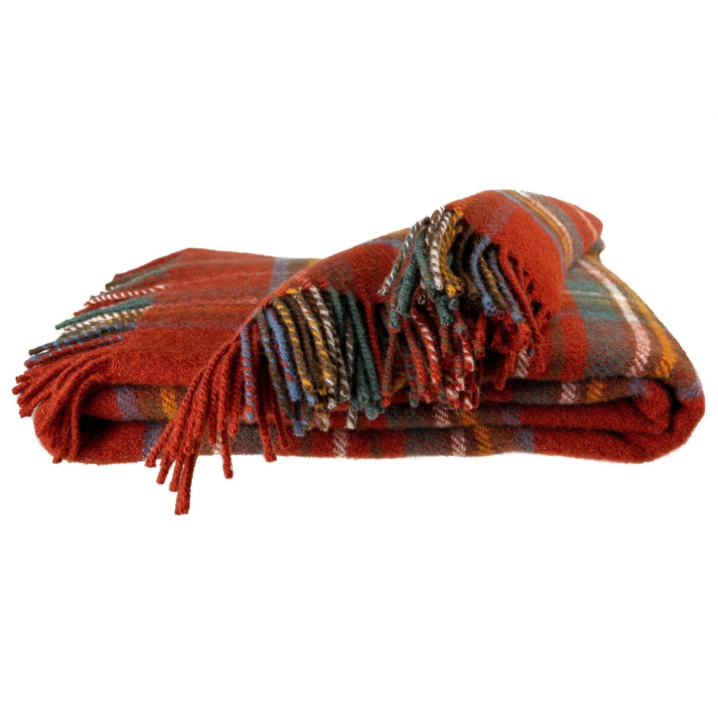 Highland Tweeds Pure New Wool Fluffy Throw ~ Antique Royal Stewart ~