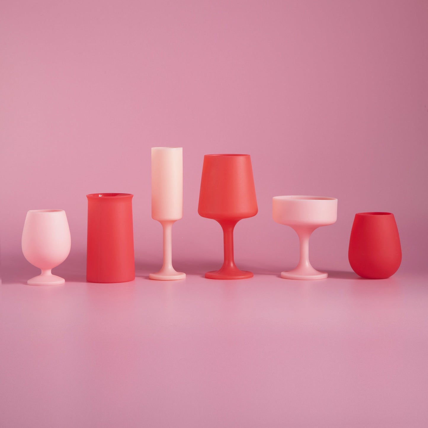 cherry + blush | swepp | silicone unbreakable wine glasses