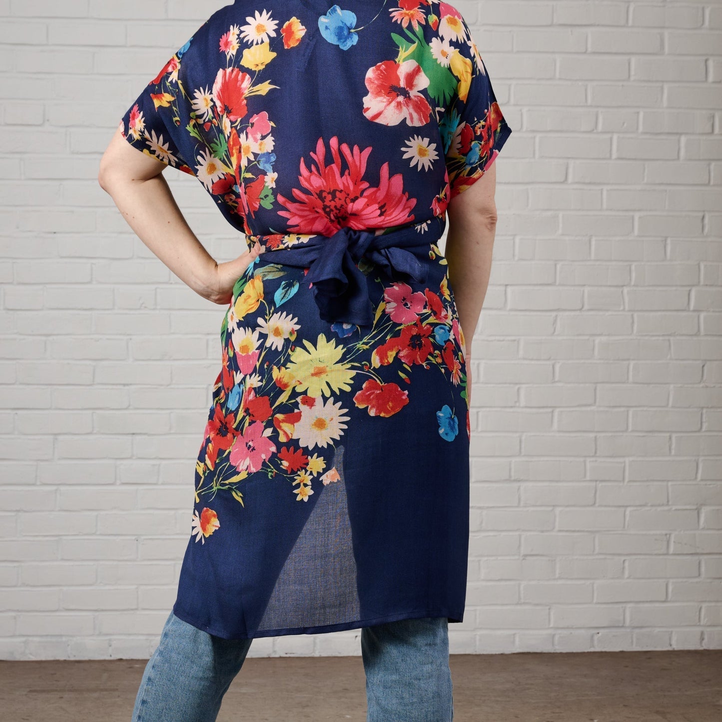 Raseela Blue Floral Modal Topper