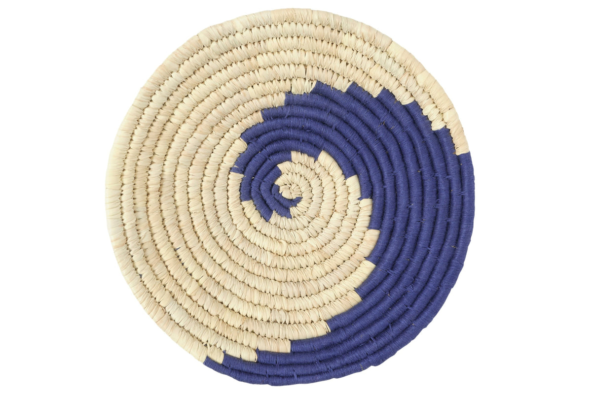Wall Basket Blue Swirl