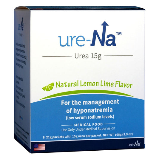 Ure-Na Lemon-Lime Flavour Powder Oral Supplement 8 X 21 Gram Pour La Gestion De L'hyponatrémie