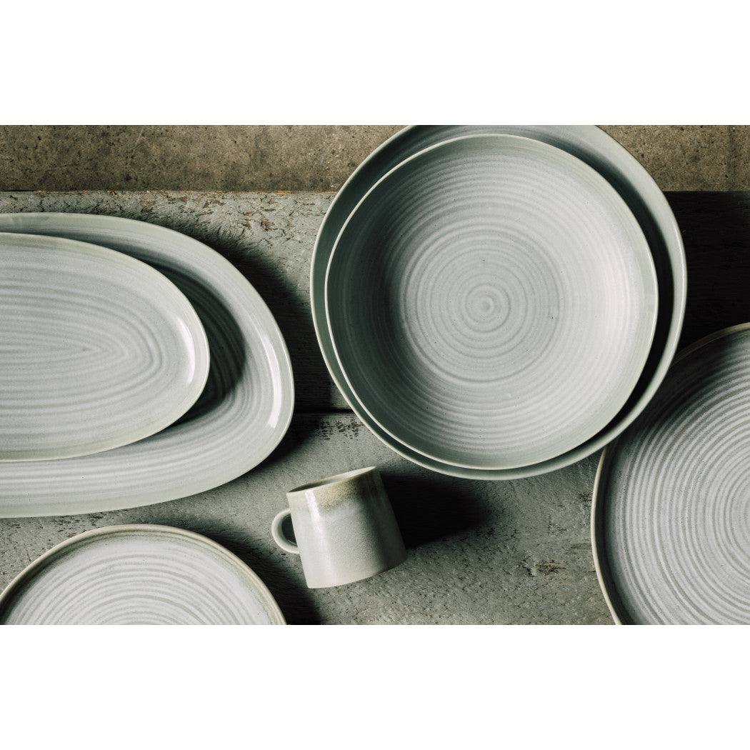 Set of 4 Aquarius Sage Individual Pasta Bowl 8.5 inch