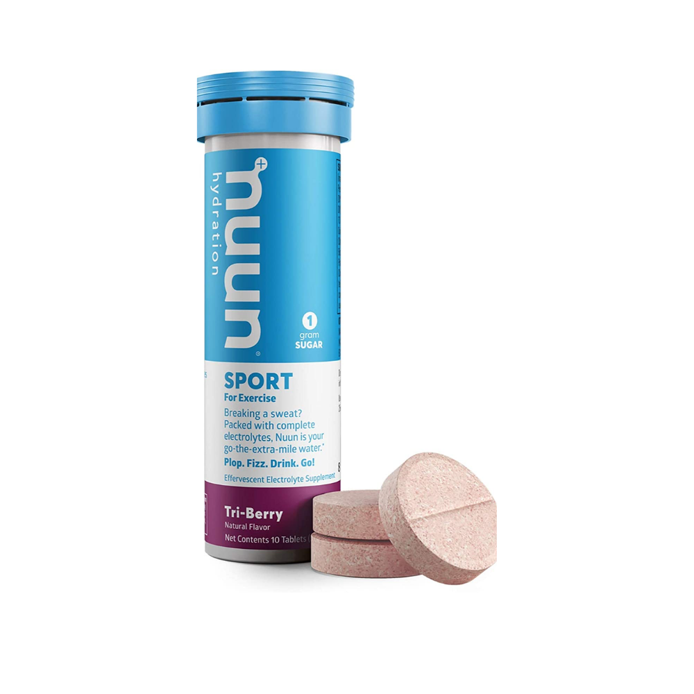 Nuun Sport Hydration, Tri-Berry Flavored, Effervescent Electrolyte Drink Tablets
