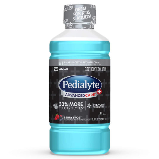 Pedialyte AdvancedCare Plus Electrolyte Solution Berry Frost Ready-to-Drink 1.1 Qt Bottles