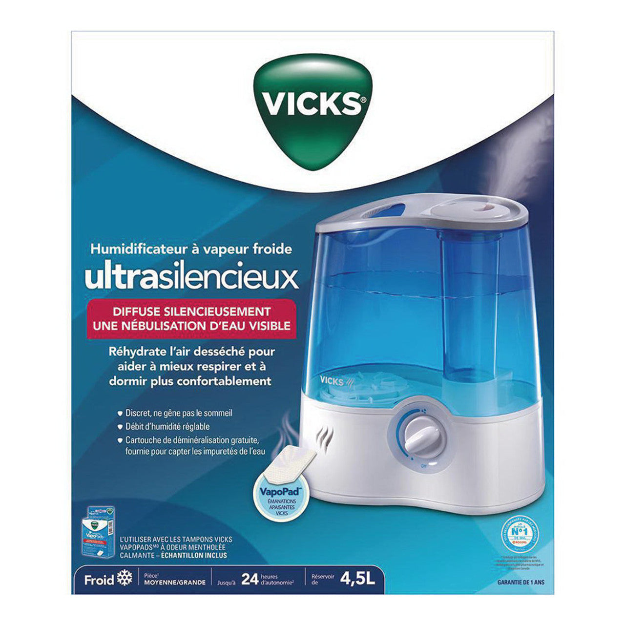 Vicks Ultrasonic Cool Mist Humidifier, V5100N