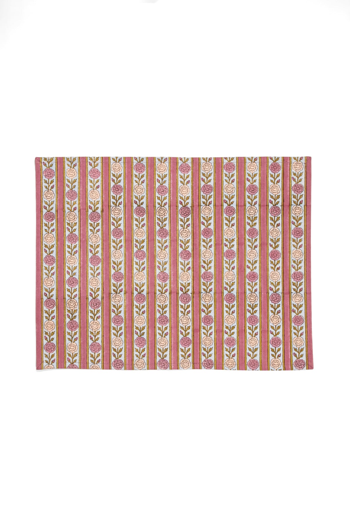 Vintage Floral Stripes Placemat, Set of 2