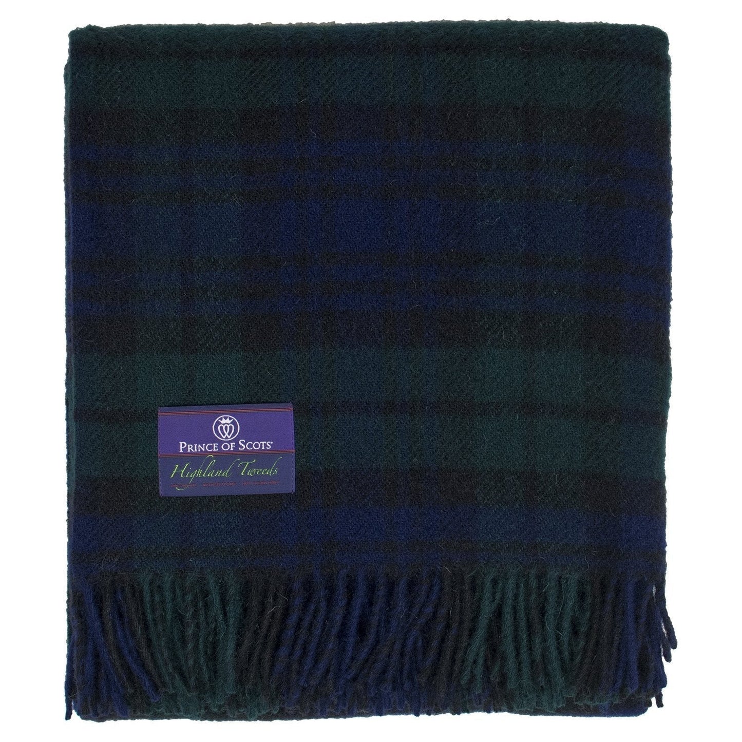 Highland Tweeds Pure New Wool Fluffy Throw ~ Black Watch ~