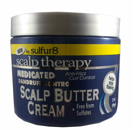 Sulfur 8 Medicated Dandruff Control Scalp Butter Cream 3.5 Oz