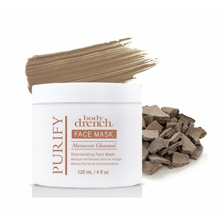 Body Drench Purify Moroccan Ghassoul Rejuvenating Face Mask, 4 Oz