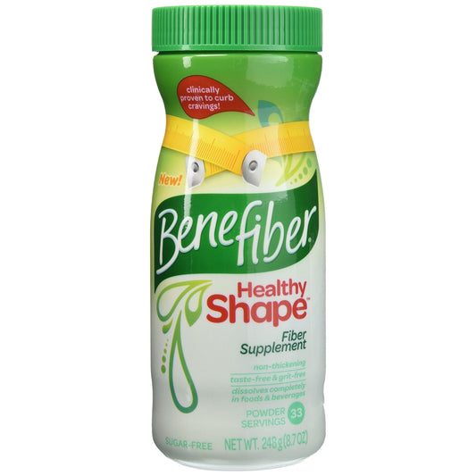 Benefiber Healthy Shape Prebiotic Fiber Supplement Powder For Digestive Health, Unflavored - 33 Servings (8.7 Ounces)