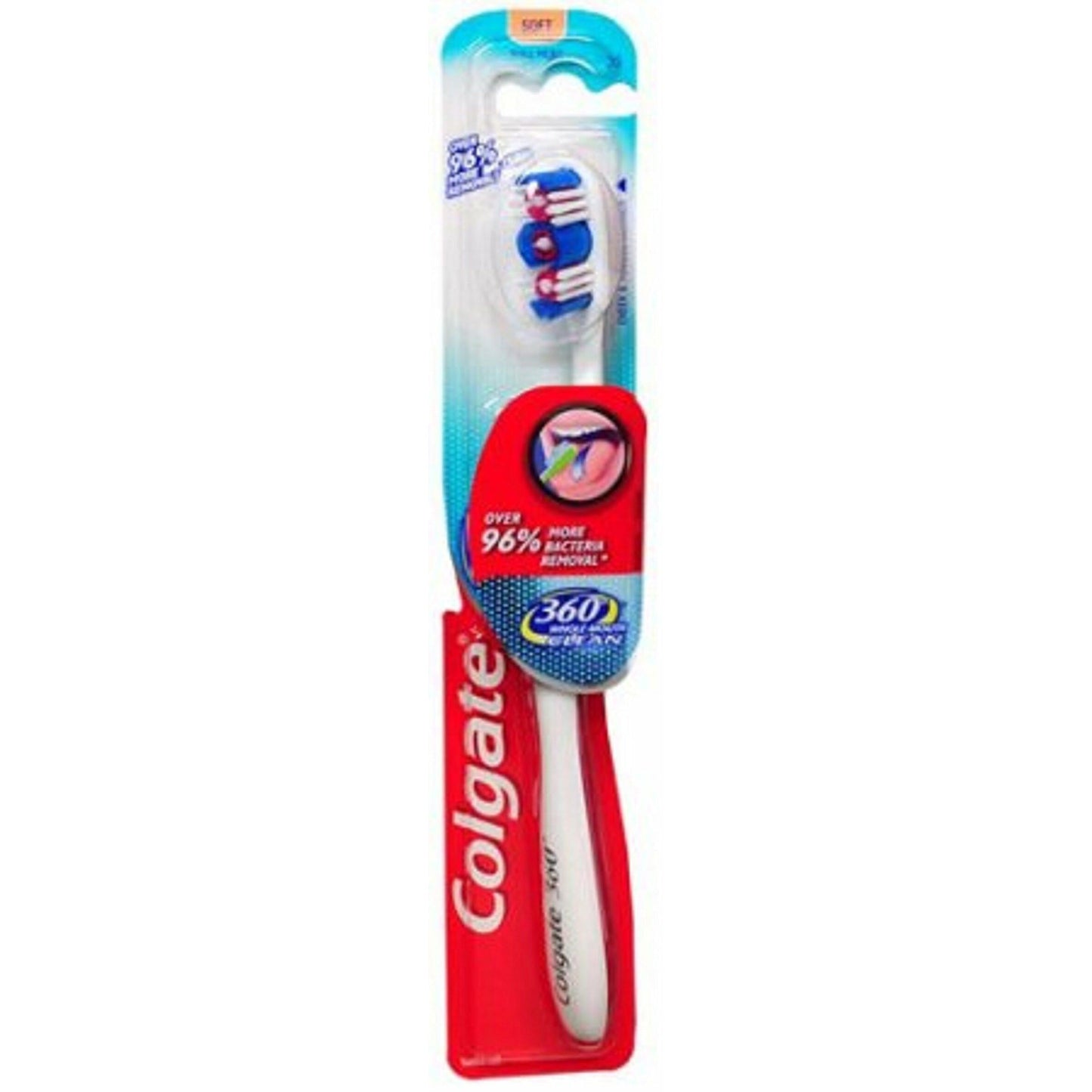 Colgate Toothbrush, 360 Degrees, Soft, White