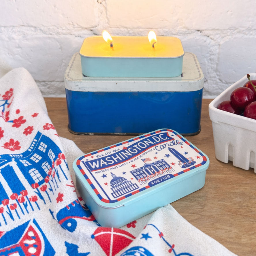 Washington DC Landmarks Candle & Tote Gift Set