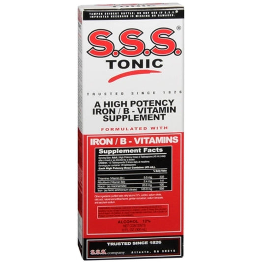 SSS Tonic High Potency Iron/B Vitamin Supplement 10 Oz