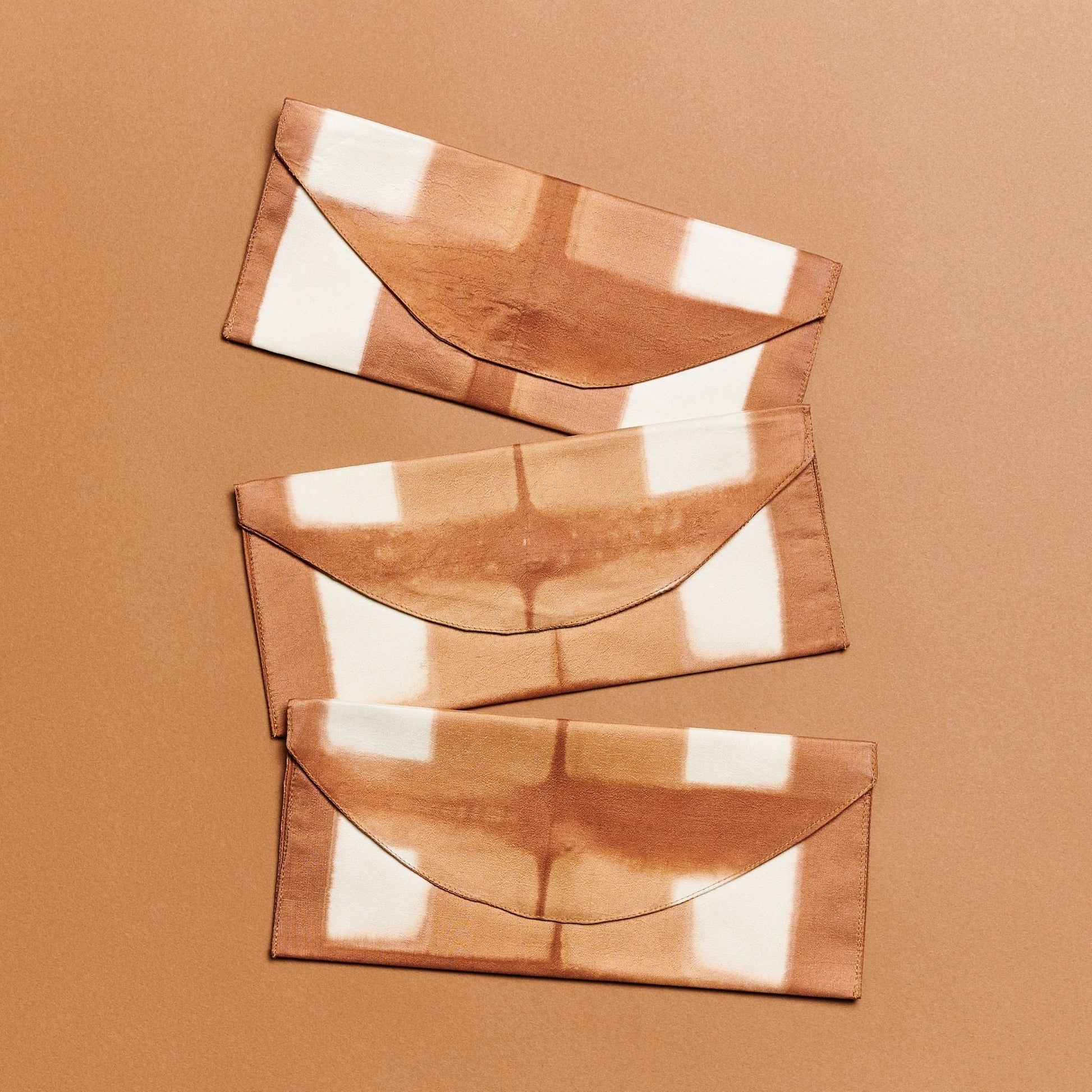 Melo Gold Mulberry Silk Shibori Hand Crafted Zero Waste Pouch - Osadia Concept Store