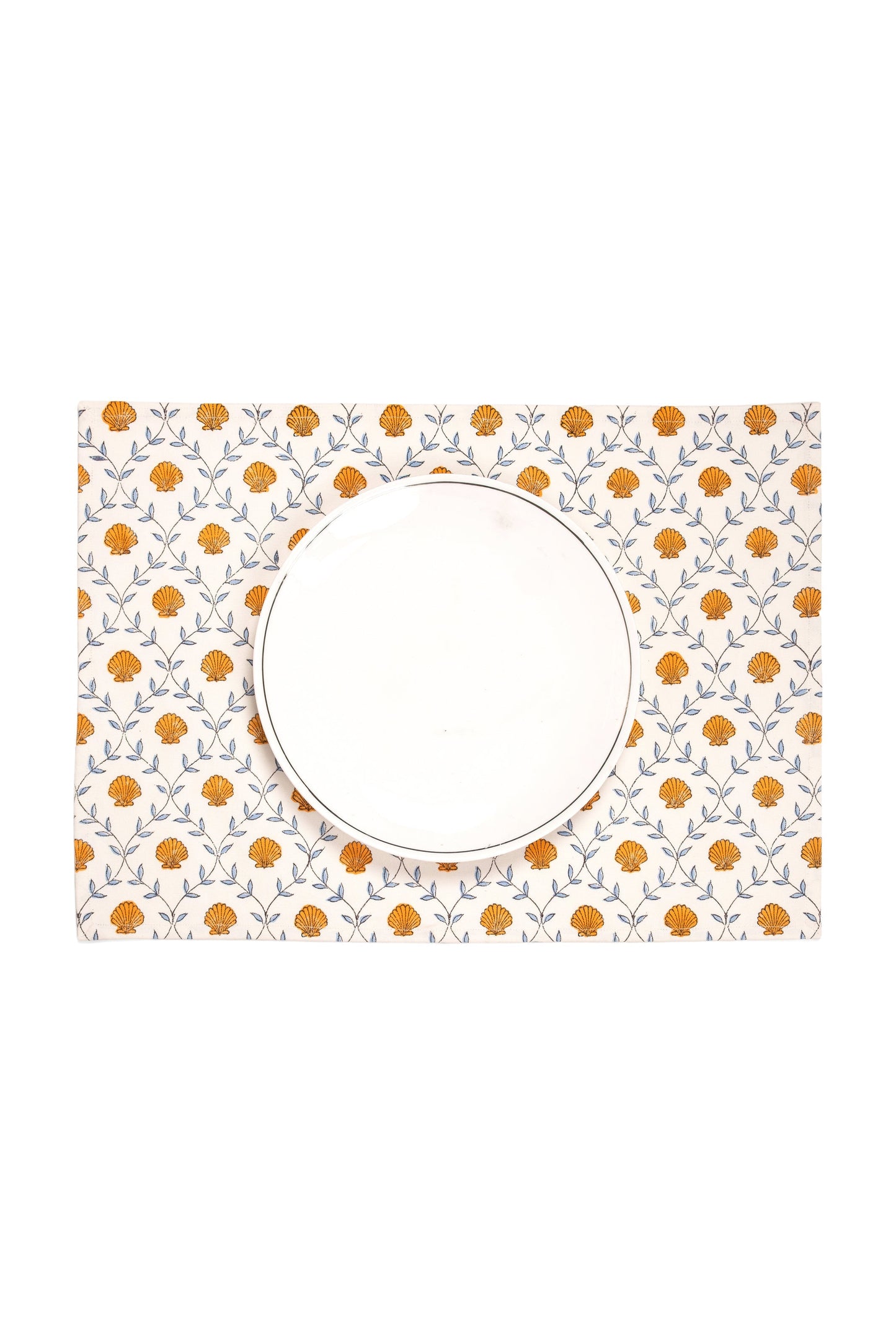 Seashell Blockprint Placemat