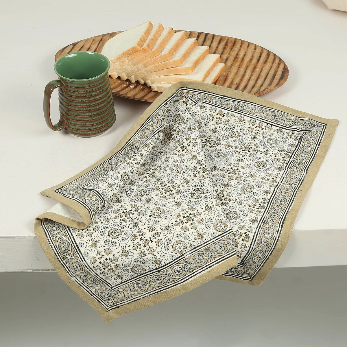 Cotton Kitchen Towel | Hand Block Printed | Lily