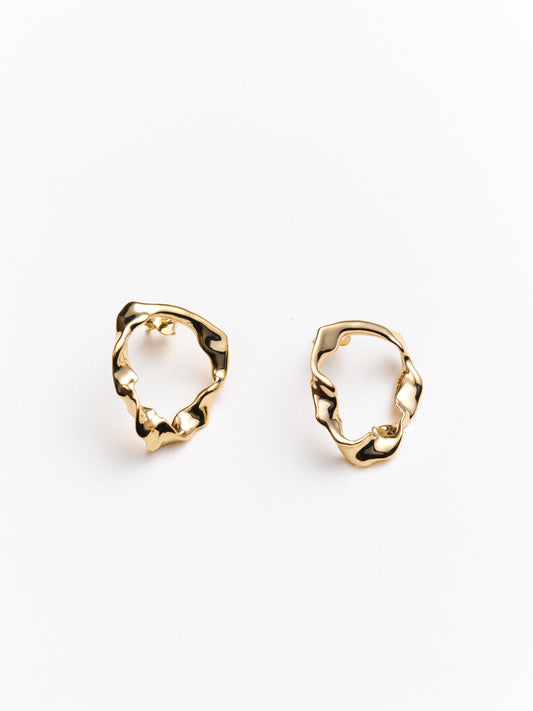 Nicola Beaten Round Earrings