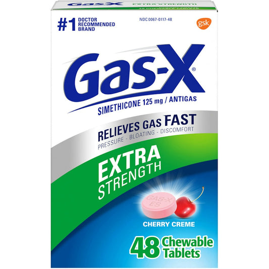 Gas-X Antigas, Extra Strength, 125 Mg, Chewable Tablets, Cherry Creme