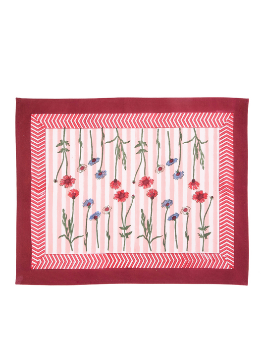 Wildflower Blockprint Placemat, Set of 2