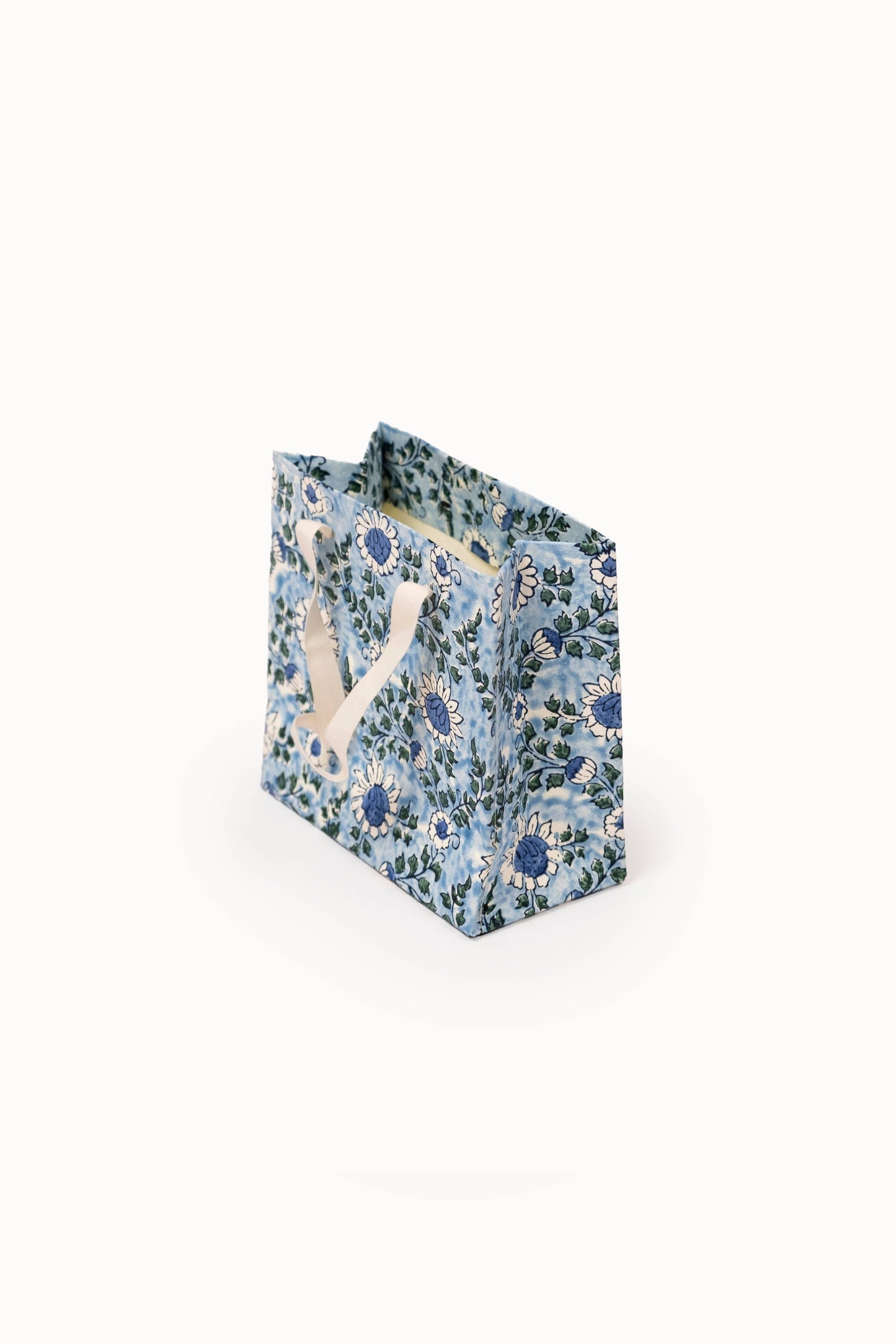 Small (Set of 3) Holiday Gift Bags - Block Print