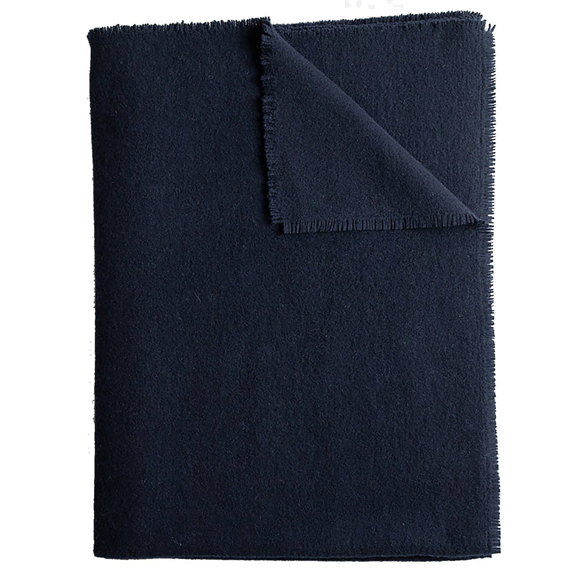 Boucle Extra Fine Merino Wool Throw - Midnight Blue