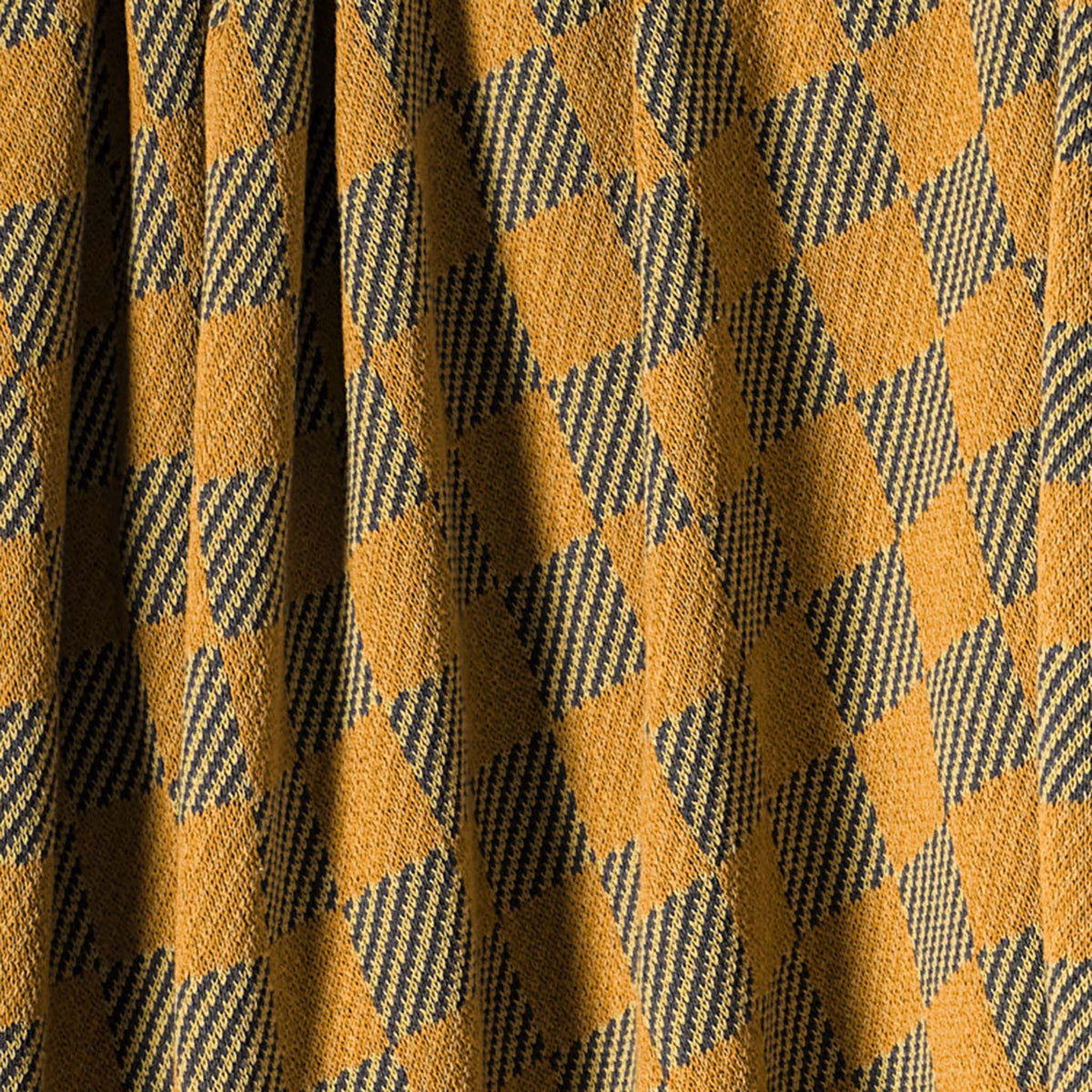 Gingham Plaid - Cotton Sustainable Knit Geometric Throw Blanket