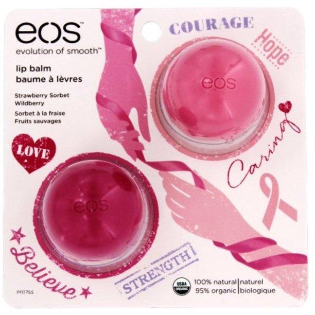 eos Evolution Of Smooth Strawberry Sorbet/Wildberry Lip Balms