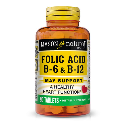 Mason Natural Folic Acid Tablets With B6 And B12 - 90ct