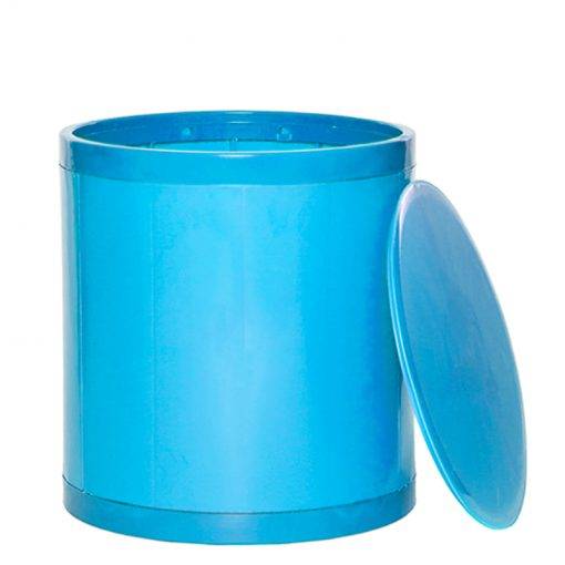 Otto Storage Stool | Round Plastic Storage Ottoman Solid