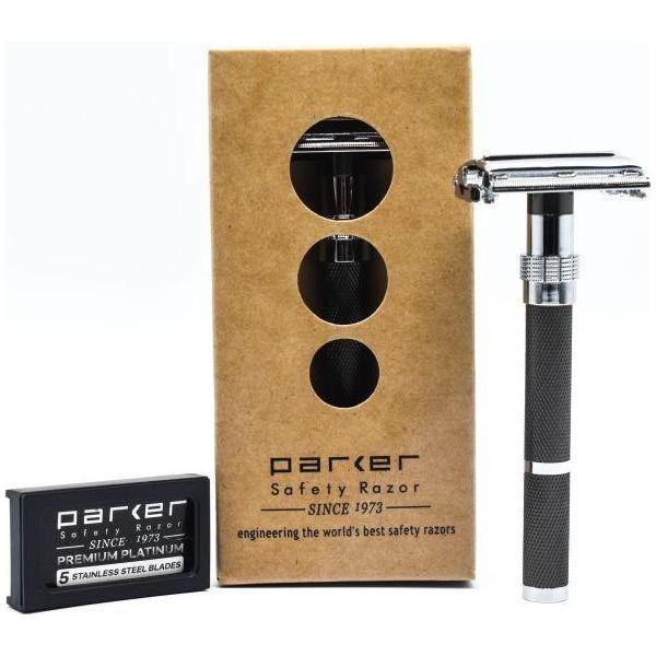 Parker 96R Long Handle Butterfly Safety Razor - Graphite