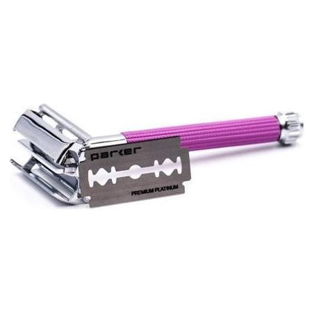 Parker 29L Lavender Women's Long Handle Butterfly Open Safety Razor