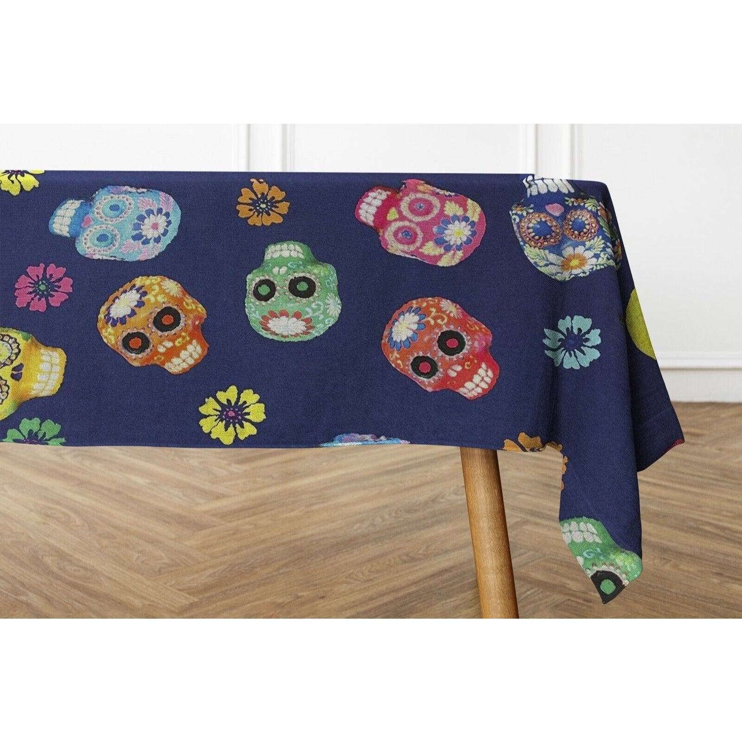 Osadia Handmade Blue Calavera Tablecloth