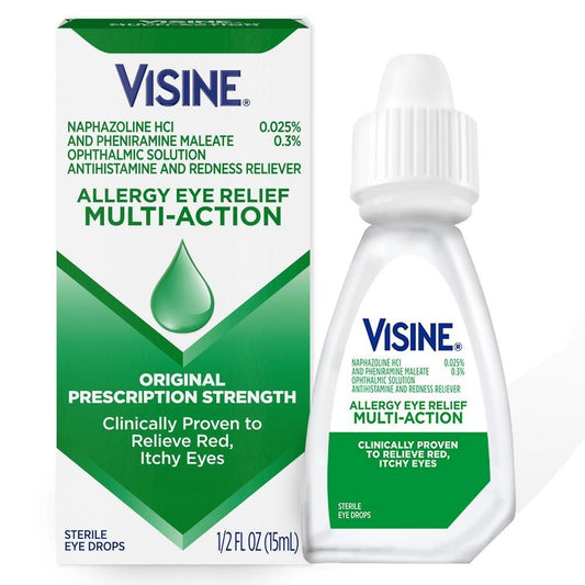 Visine Eye Drops, Sterile, Multi Action, Original 0.5 Fl Oz
