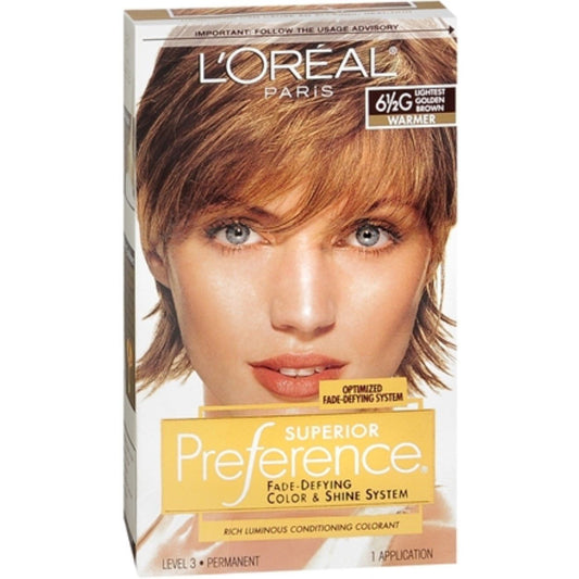 Superior Preference L'oreal Paris 6½g Lightest Golden Brown Warmer Level 3 Permanent Fade-Defying Color + Shine System
