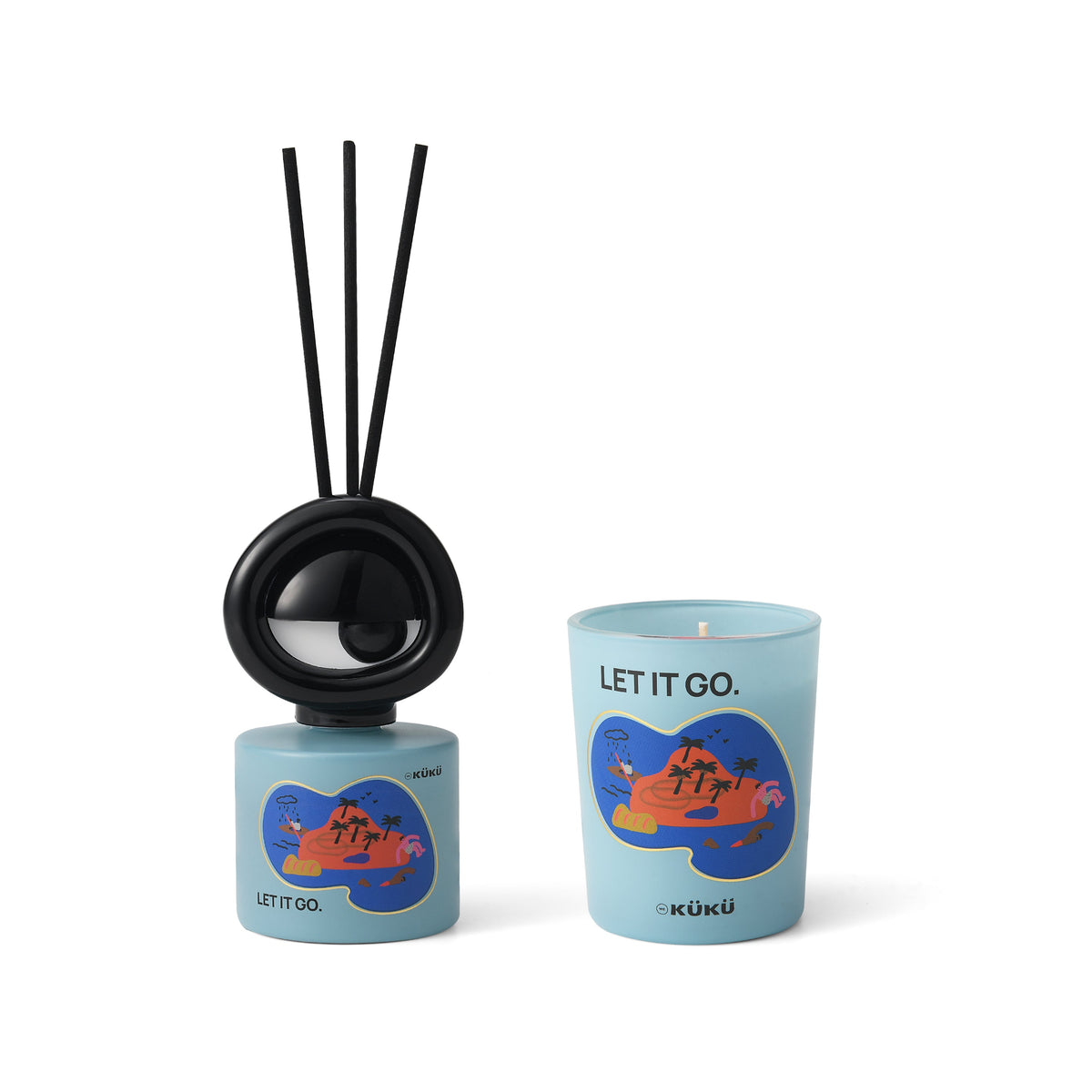 Big Eye Scented Candle & Fragrance Diffuser - Let it go (Sea)