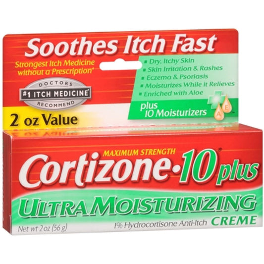 Cortizone 10 Plus Ultra Moisturizing Creme, Maximum Strength, 2 Oz