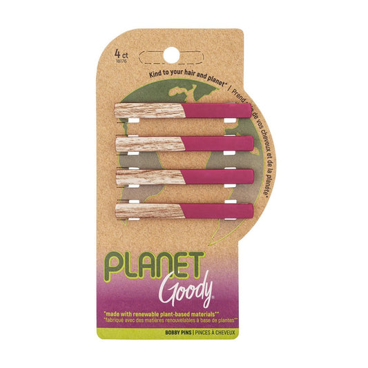 Goody Planet Bobby Hair Slides - Maroon - 4ct