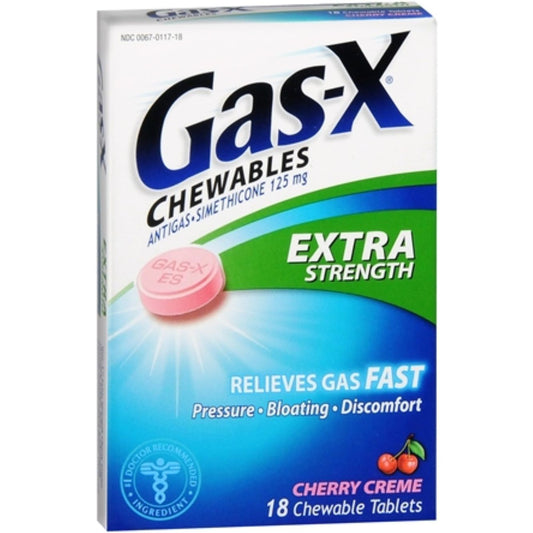 Gas-X Antigas, Extra Strength, 125 Mg, Chewable Tablets, Cherry Creme