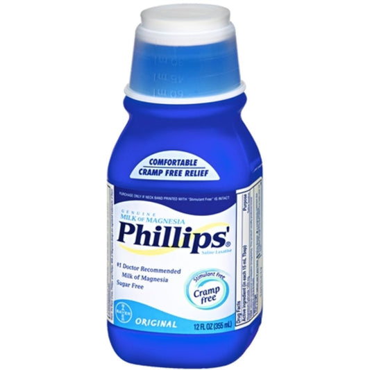Phillips' Saline Laxative, Milk Of Magnesia, Original 12 Fl Oz