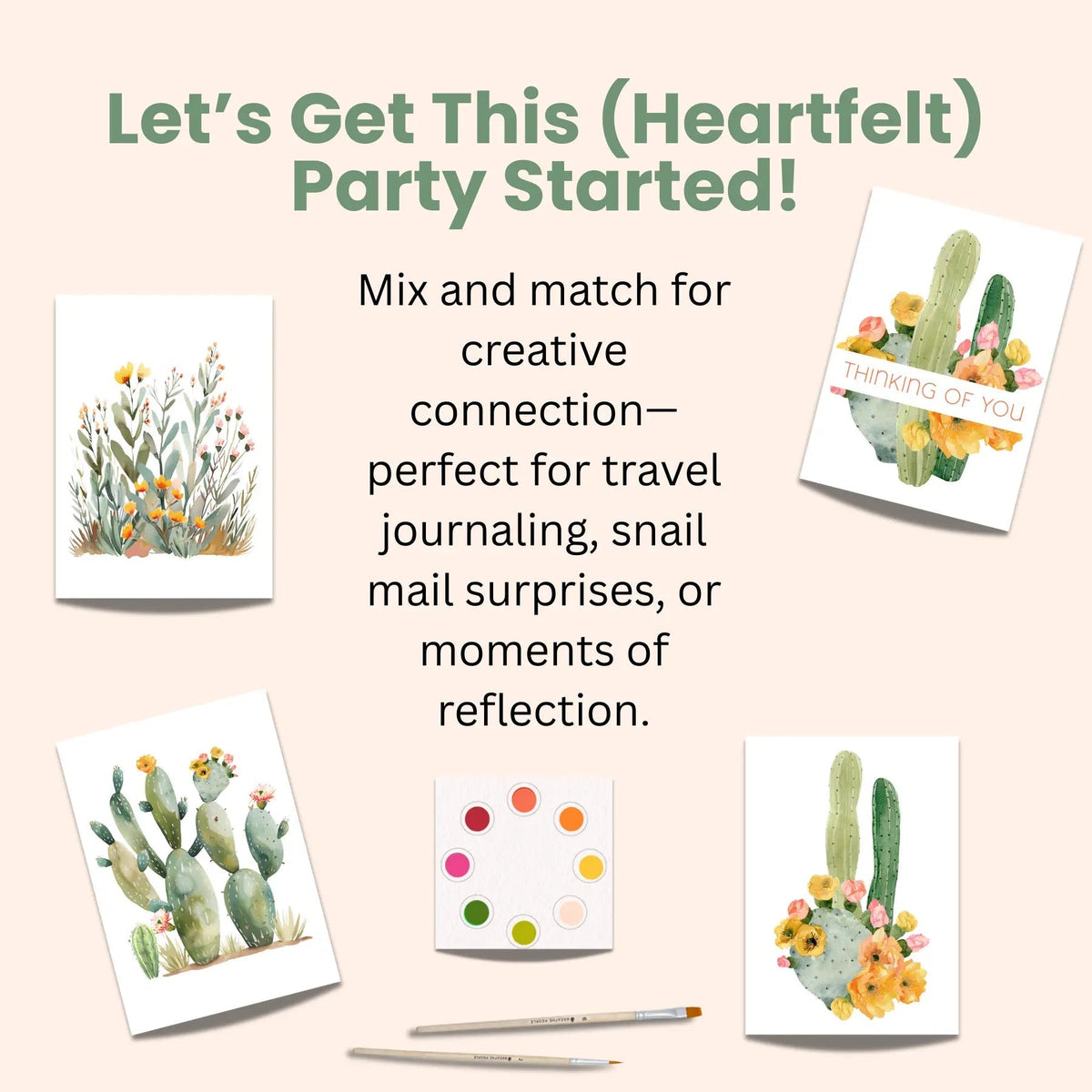Holiday Festivities: All-in-One Watercolor Art Prints + Postcards