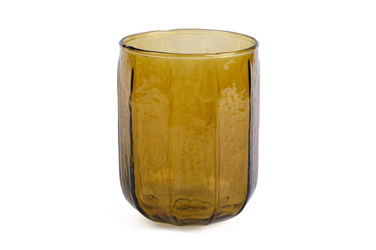 Hammered Water Glass , Brown - 4 X 3 Inches ( Set of 2 )