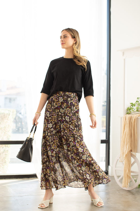 Jodi Skirt- Floral Sketch