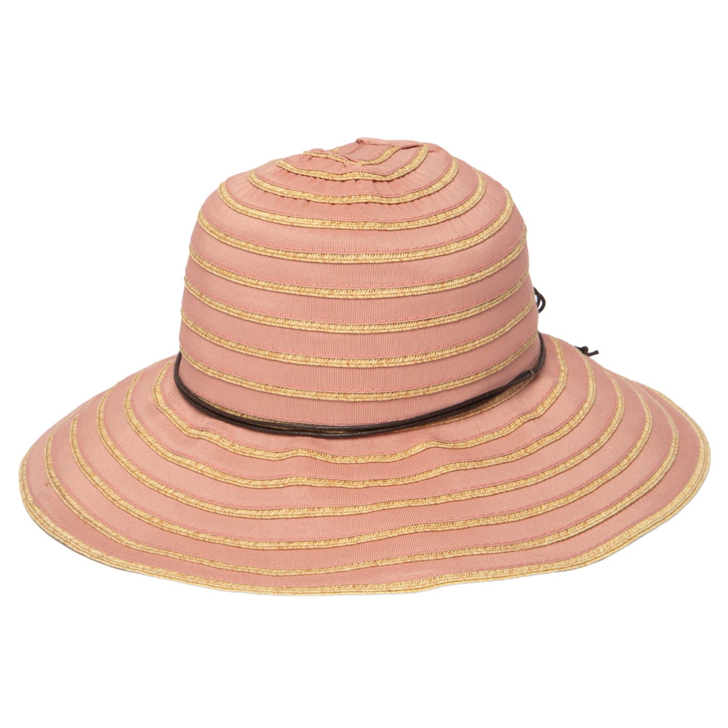 Women's Ribbon Paperbraid Stripe Sun Brim