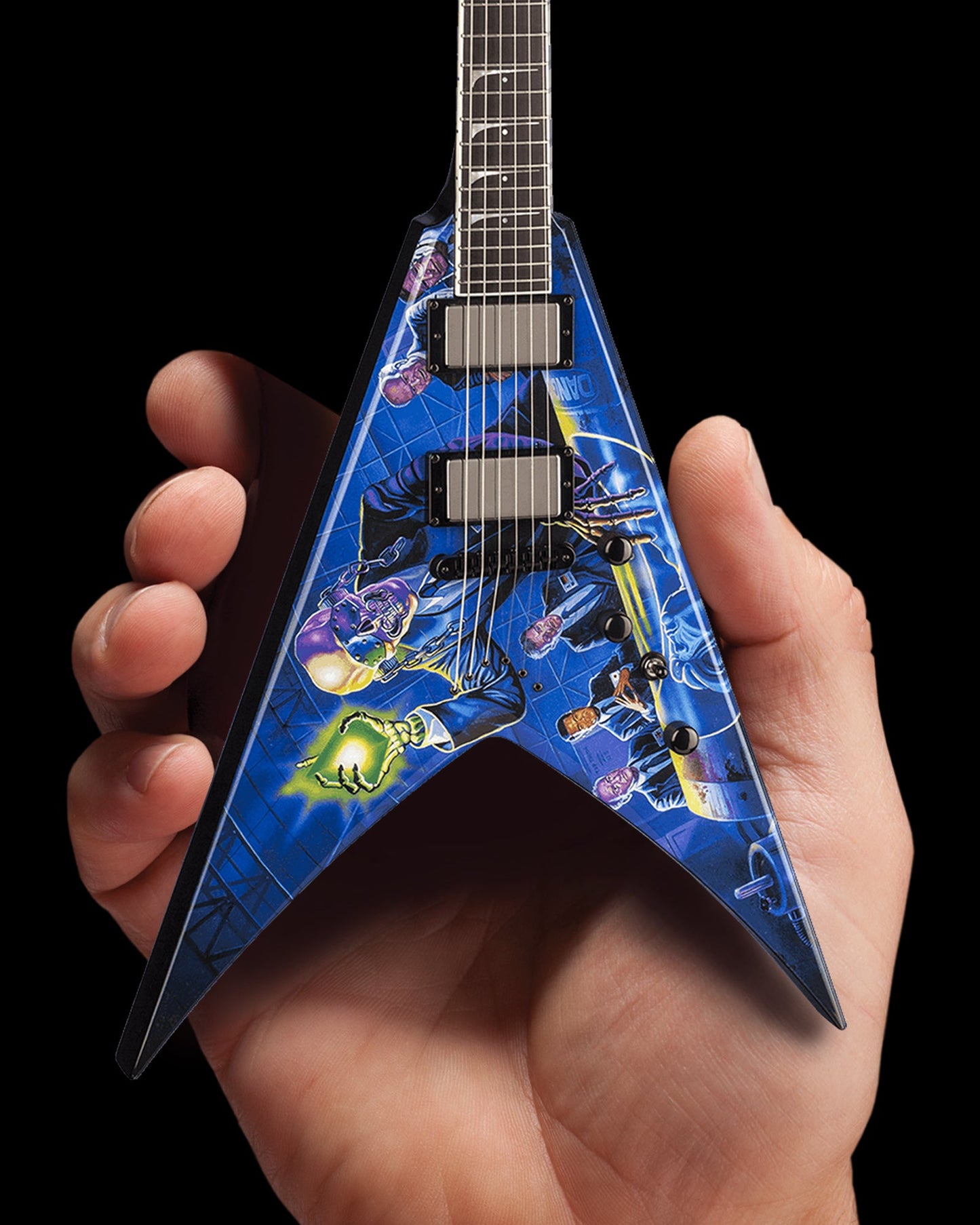 Licensed MEGADETH - Dave Mustaine Signature V Rust In Peace Mini Guitar - Osadia Concept Store