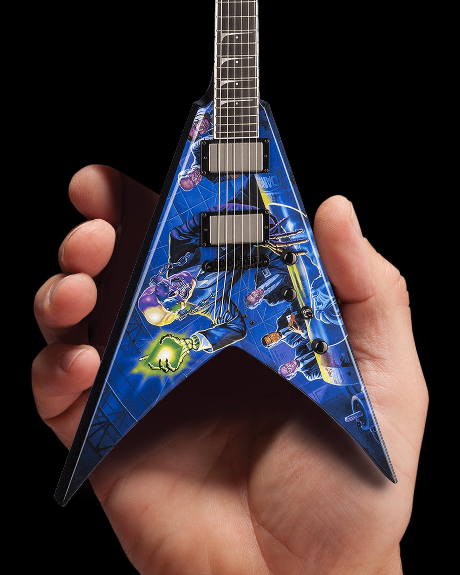 Licensed MEGADETH - Dave Mustaine Signature V Rust In Peace Mini Guitar - Osadia Concept Store