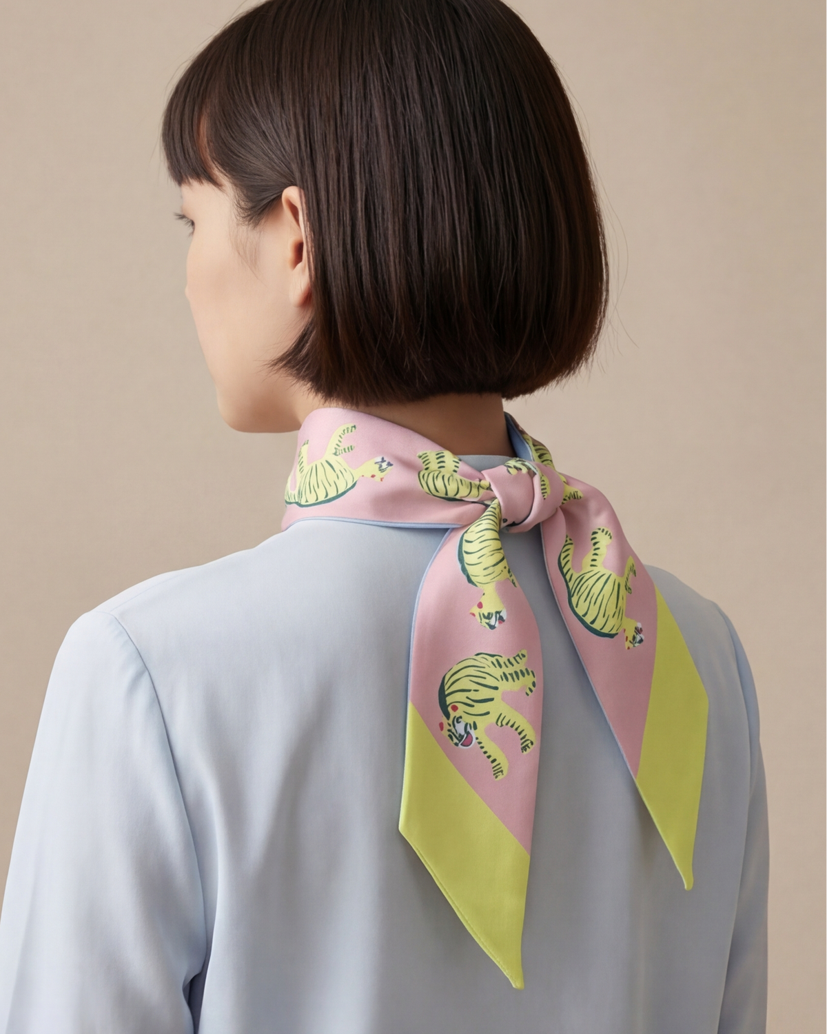 Nodding Tigers Twilly Ribbon Scarf