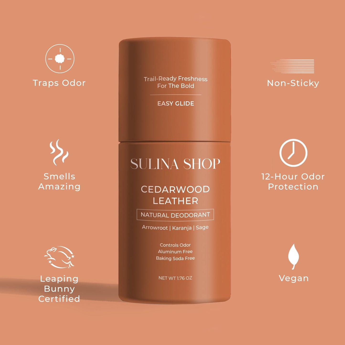 Cedarwood Leather Natural Deodorant