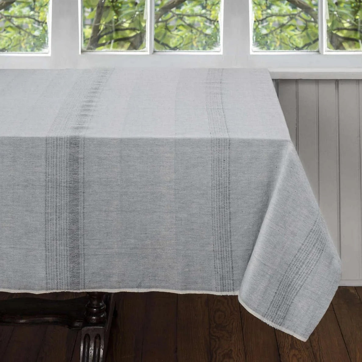 ECOLOOM Handwoven Cotton Tablecloth. Fair Trade – Artisan Made – Raised Weave