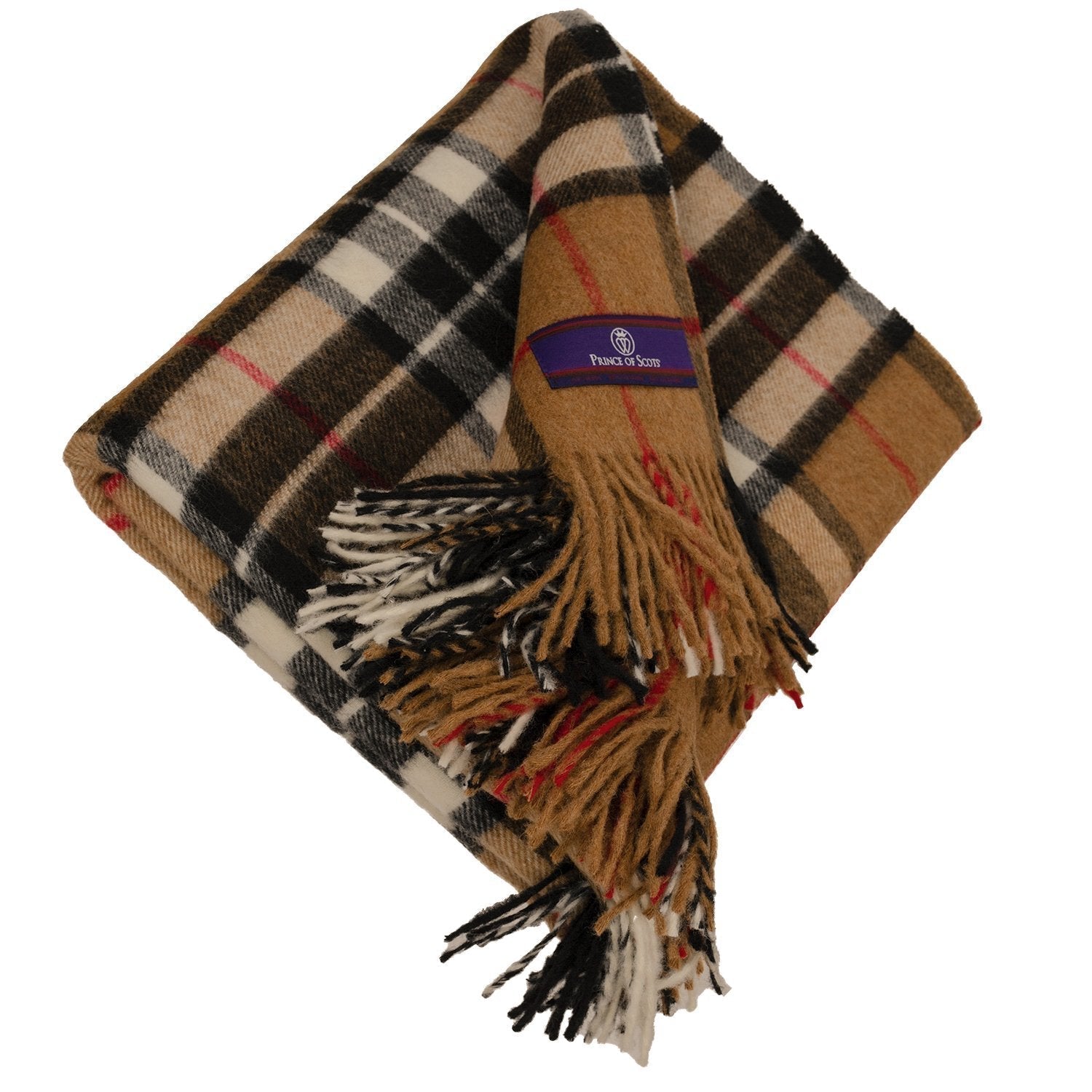 Highland Tartan Tweed Merino Wool Throw ~ Camel Thompson ~ - Osadia Concept Store